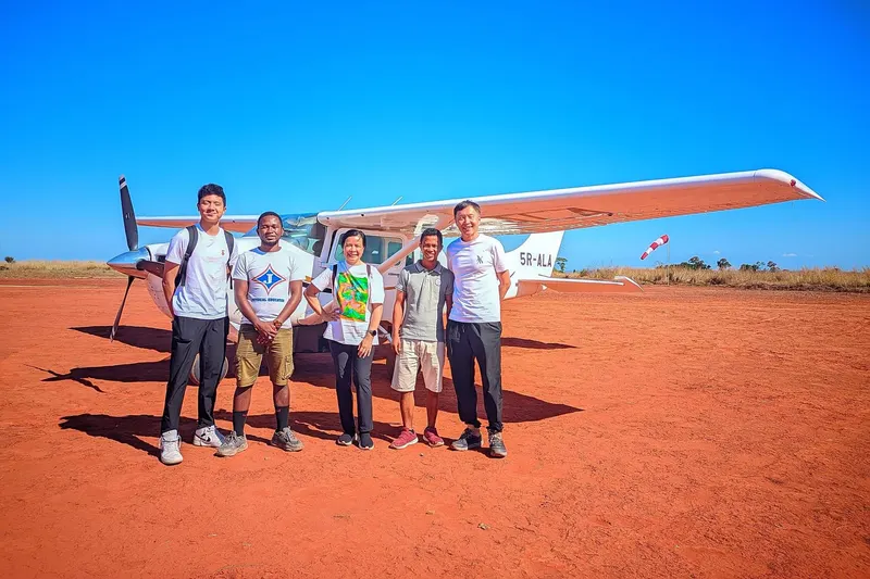 Hubert and the team in Western Madagascar